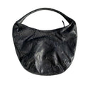 Cole Haan Gray Snakeskin Print Zip Closure Interior Pockets Hobo Handbag Purse