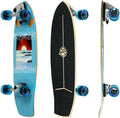 Cruiser - 29"X10" 7-Ply North American Maple Deck, Carving Truck, Fully Assembled, Supports up to 275 Lbs for Surf-Like Carving