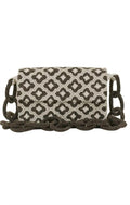 Women's Beaded Chain Link Shoulder Bag