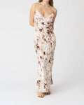 Floral Print Long Linen Maxi Dress