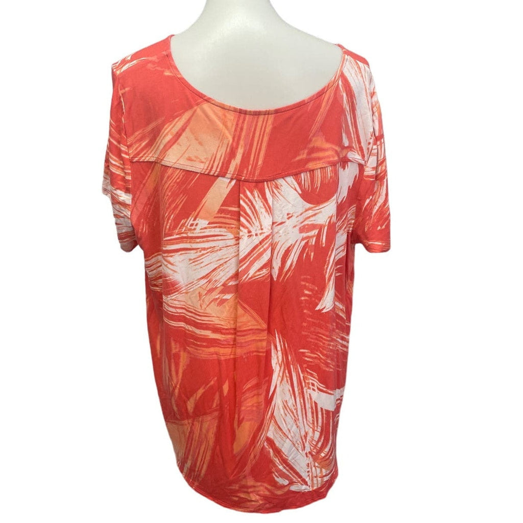 Lot of 2 Alfani Womens Plus Size 3X Rayon Spandex Blend Short Sleeve Tee Shirts