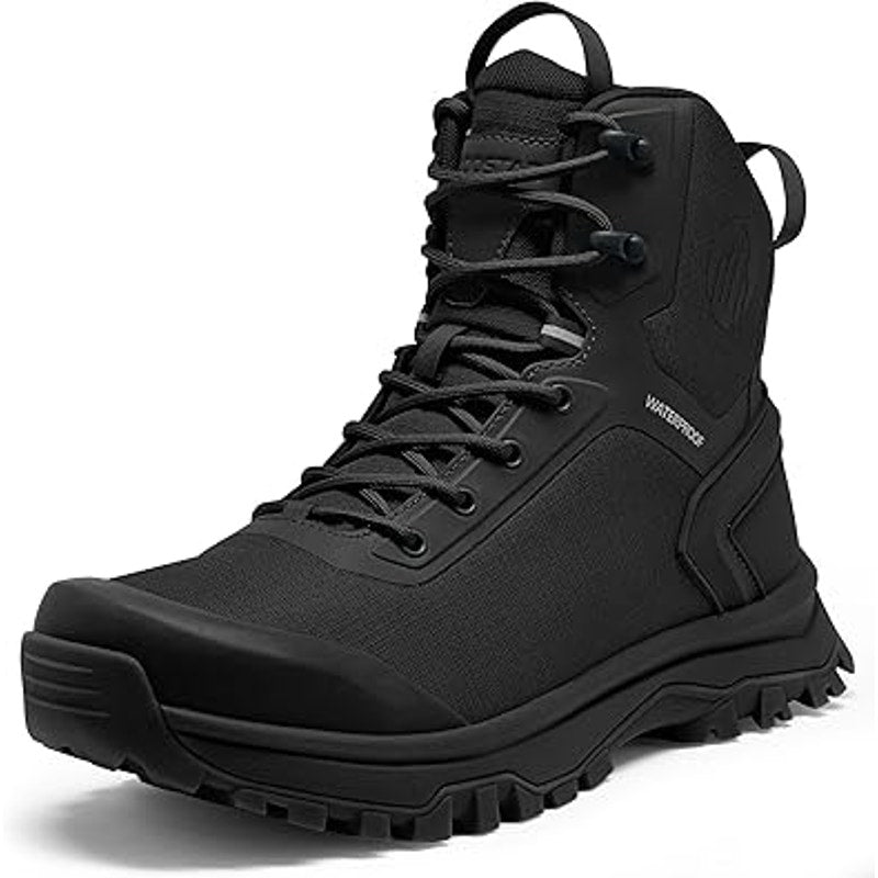 Coostar Mens Size 7 Black Lace Up Waterproof Lightweight Military Combat Boots