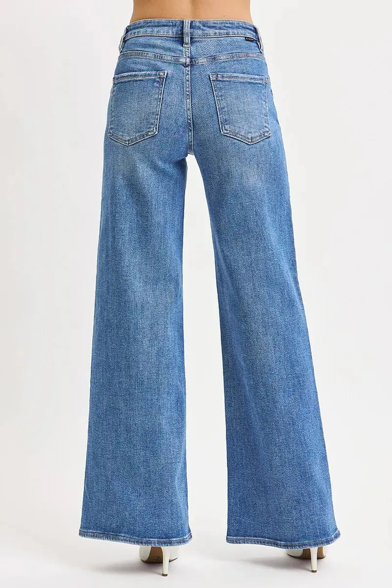 Plus Size High Rise Wide Leg RISEN Jeans