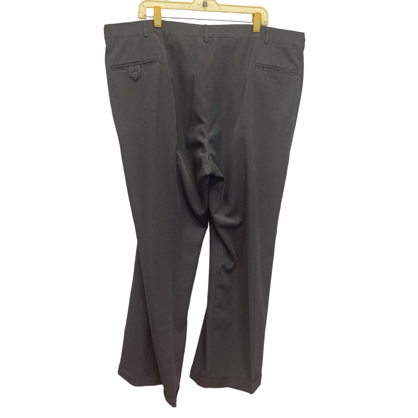 Haggar Collections Mens 44 X 30 Polyester Pleated Front Button Tab Career Pants