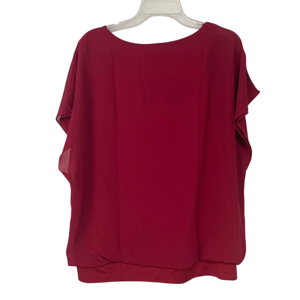 Neineiwu Womens XL Short Sleeve Sheer Shell PolySpandex Layered Look Blouse Top