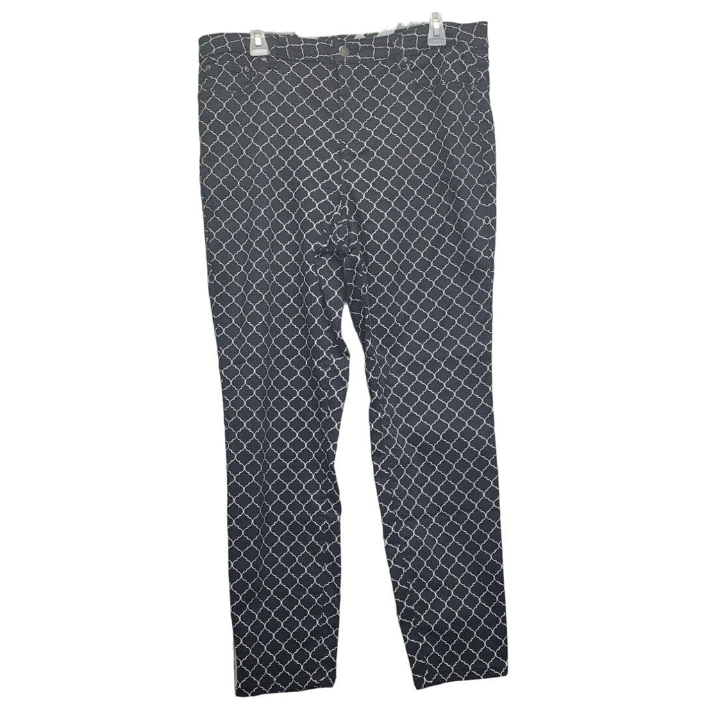 Needle & Cloth Womens 16 Skinny Ankle Trellis Patterned Jeans w Pockets