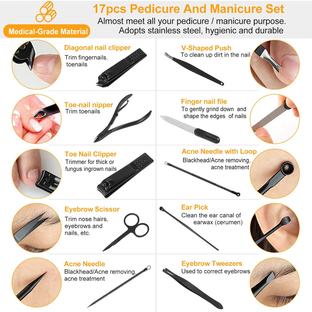 17Pcs Set Manicure Pedicure Set