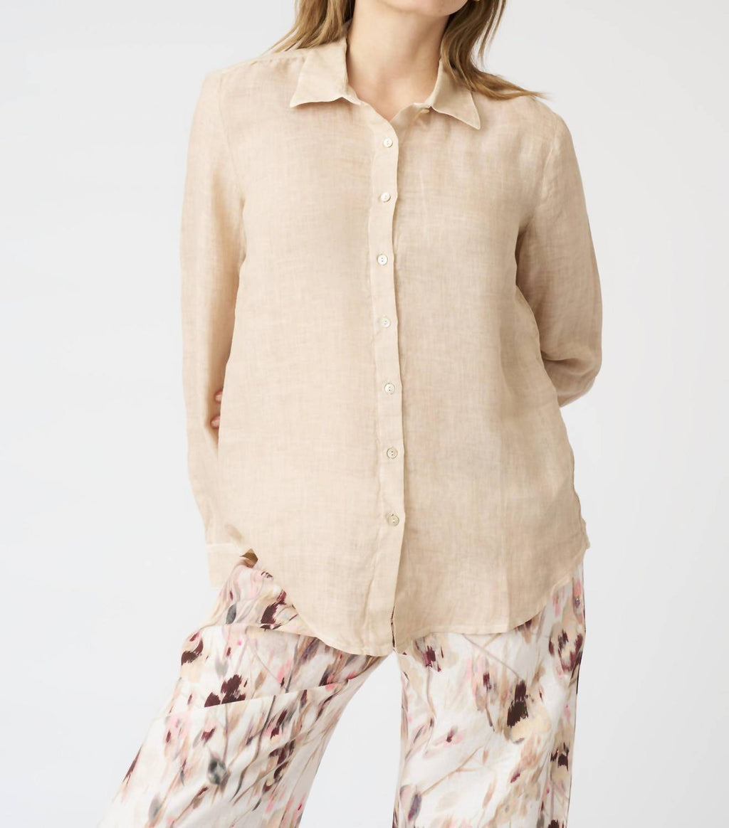 Solid Linen Long Sleeve T-shirt