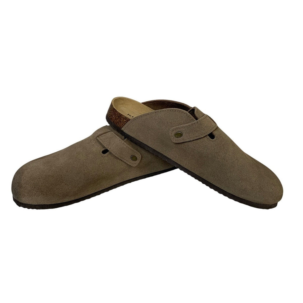 Khombu Womens Size 10 Beige Clog Slip On Buckle Strap Closed Round Toe Shoes