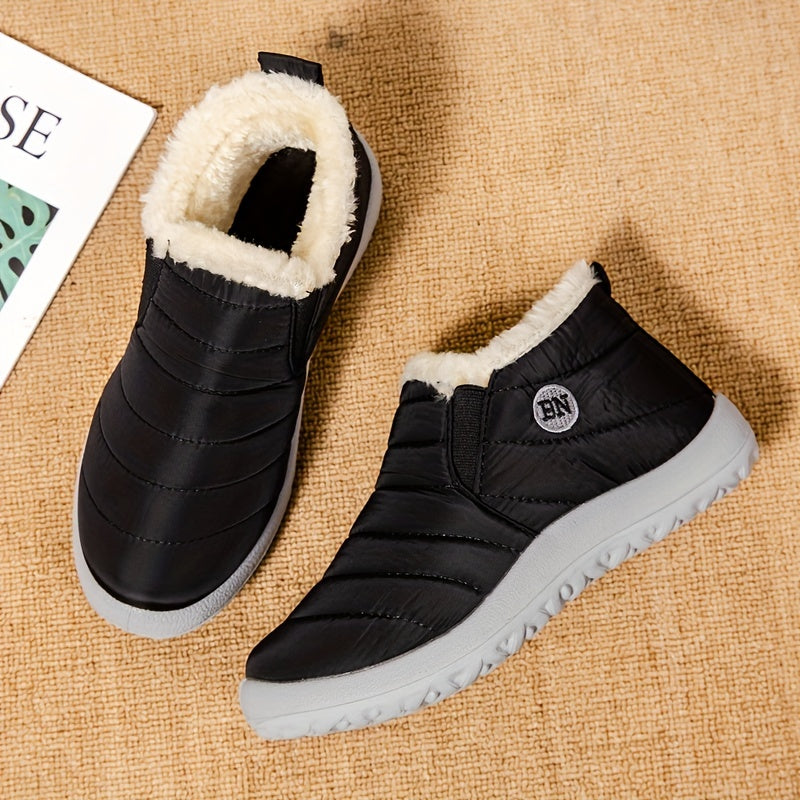Chic Women's Winter Waterproof Comfort Plush Lined Warmth Ankle Boots
