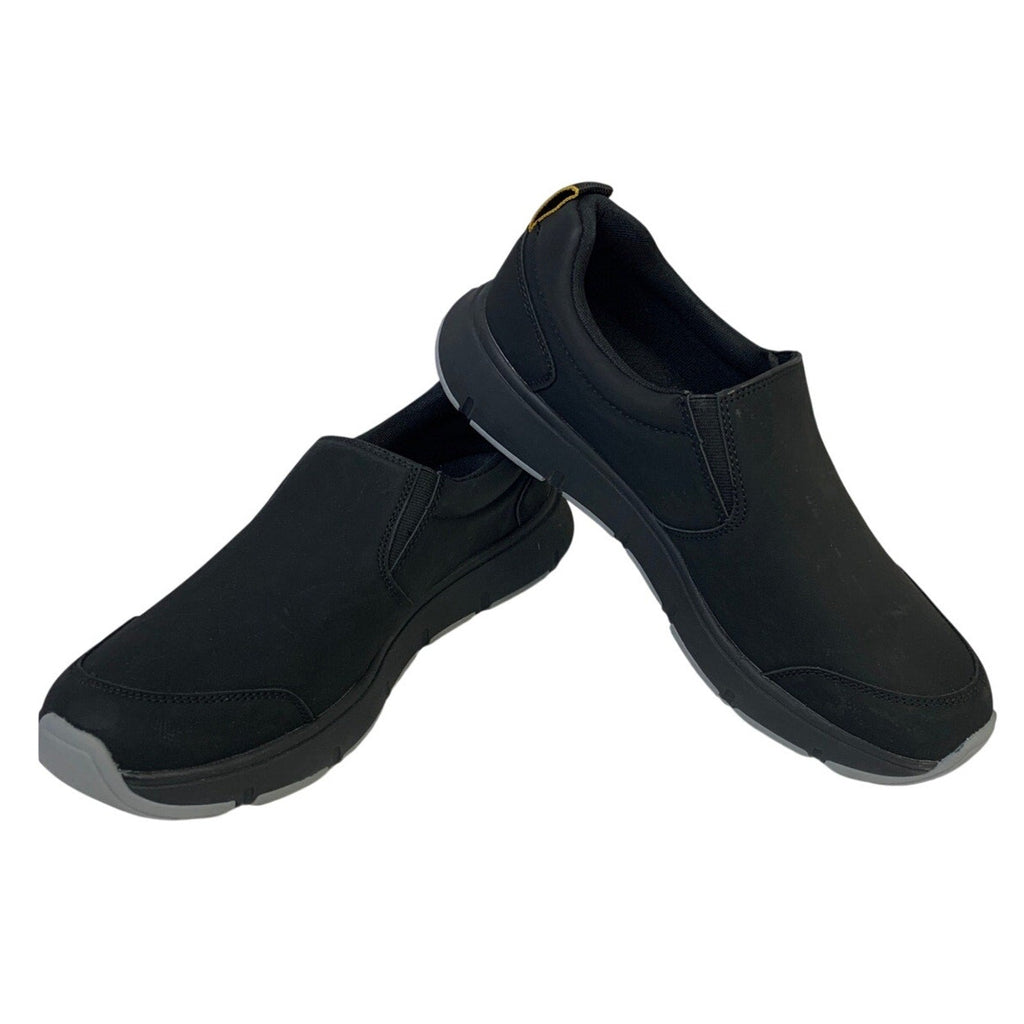 New In Box Gerry Mens Size 11 Black Faux Leather Slide On Moc II Sneakers Shoes