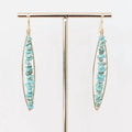 Women's Briggs Oblong With Turquoise Stones Earrings