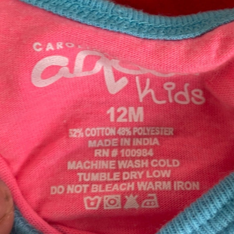 Lot of 13 Old Navy OskKosh Carters Baby Girls 12 Months One Piece Tops Clothes