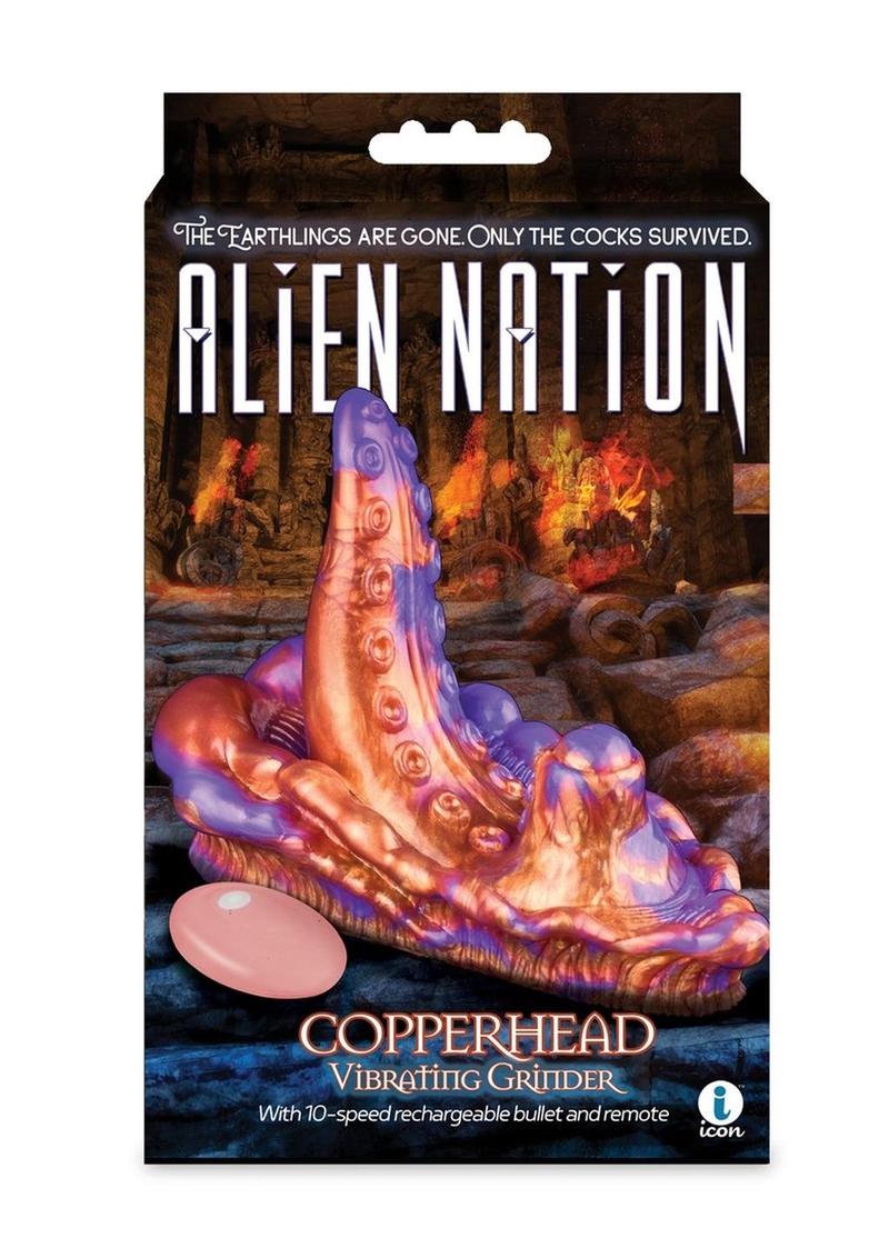 Alien Nation Copperhead Rechargeable Silicone Vibrating Grinder with Remote Control