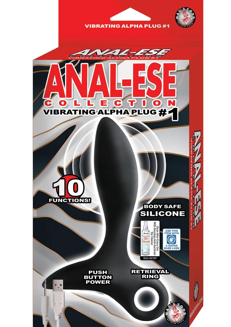 Anal-Ese Collection Rechargeable Vibrating Silicone Alpha Plug #1