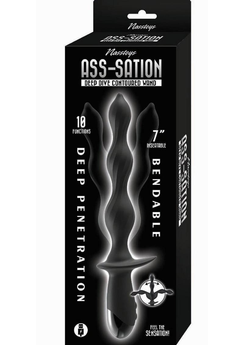 Ass-Sation Deep Dive Contoured Wand Rechargeable Silicone Anal Probe