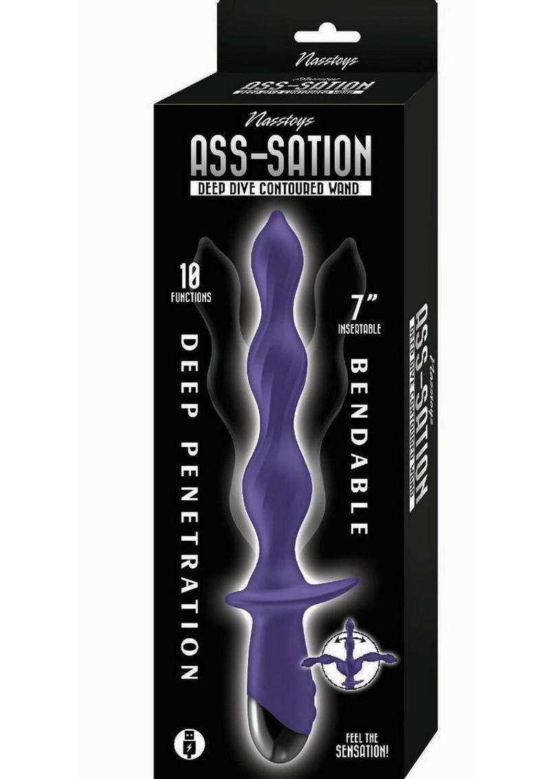 Ass-Sation Deep Dive Contoured Wand Rechargeable Silicone Anal Probe