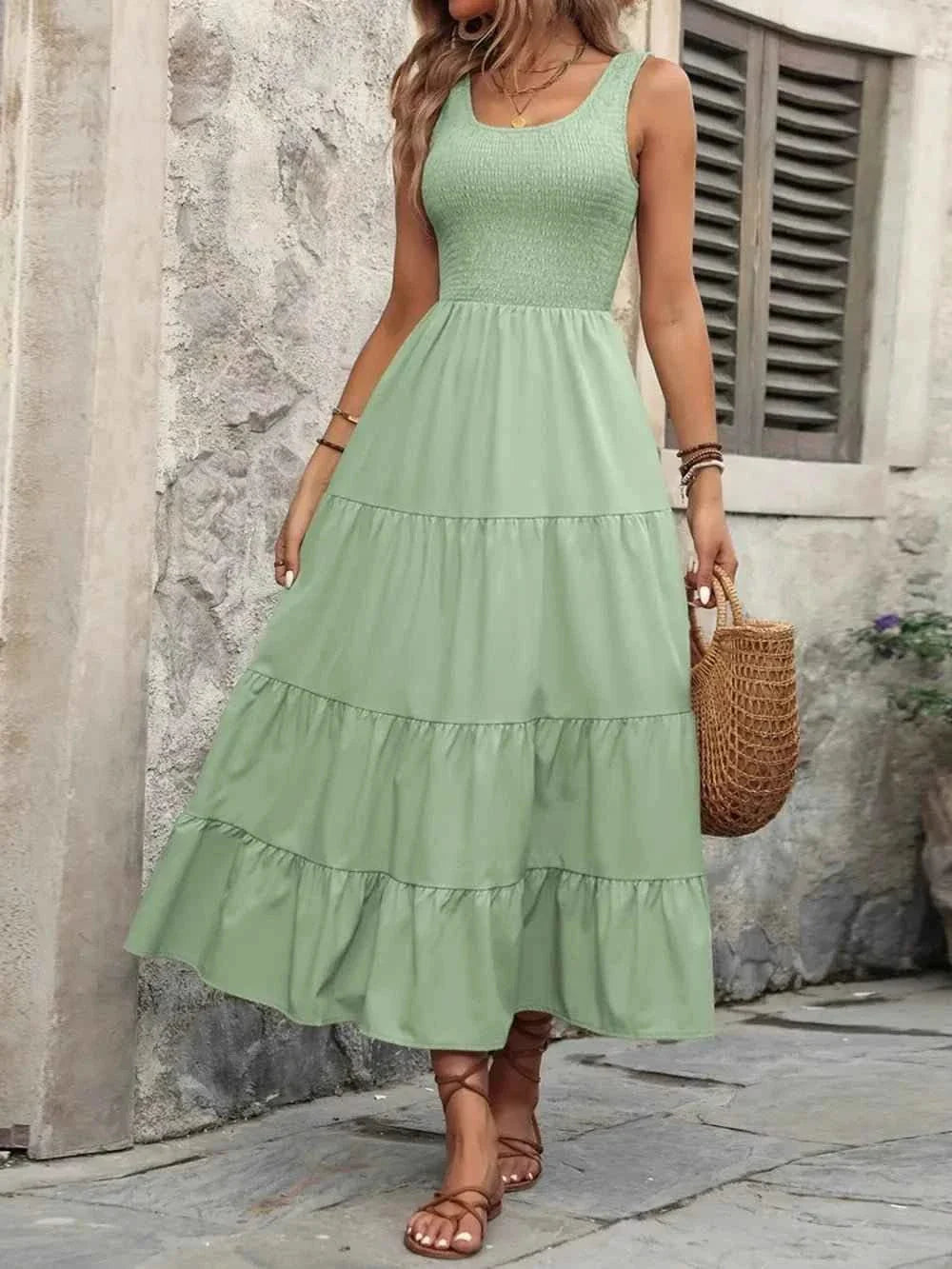 Ivy Lane Smocked Tank Dress - Sleeveless Charm