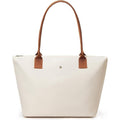 NWT New Kalidi Womens Beige Zipper Close Magnet Latch Tote Bag Handbag Purse