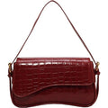 New Womens Crocodile Red PU Leather Removeable Straps Small Shoulder Bag Clutch