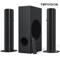4.1Ch Sound Bar with Subwoofer, 120W Separable Sound Bar for TV, 2-In-1 Detachable Sound Bar with Usb/Aux/Coaxial/Optical/Hdmi/Bluetooth