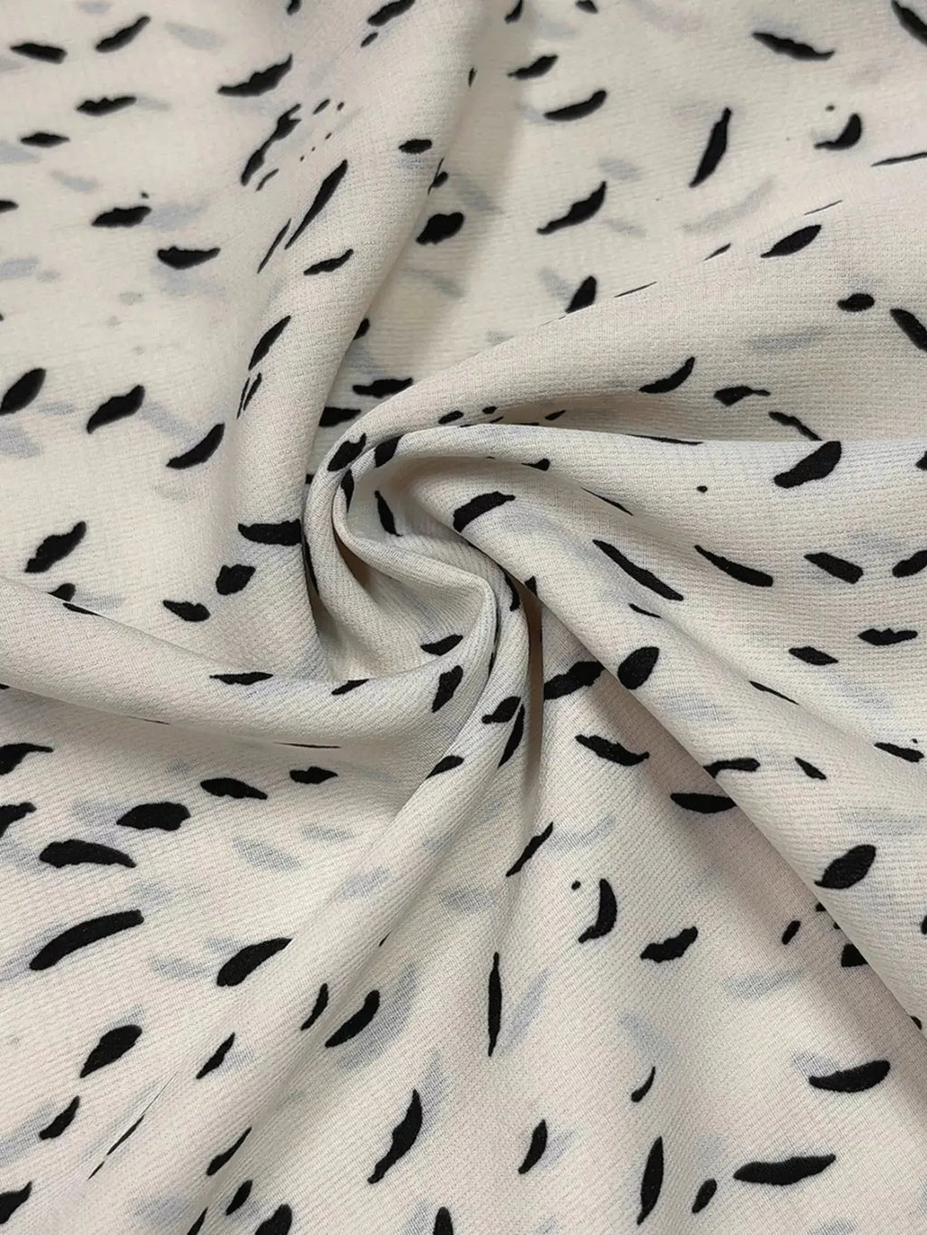 Ruffled Printed Tie Neck Long Sleeve Blouse