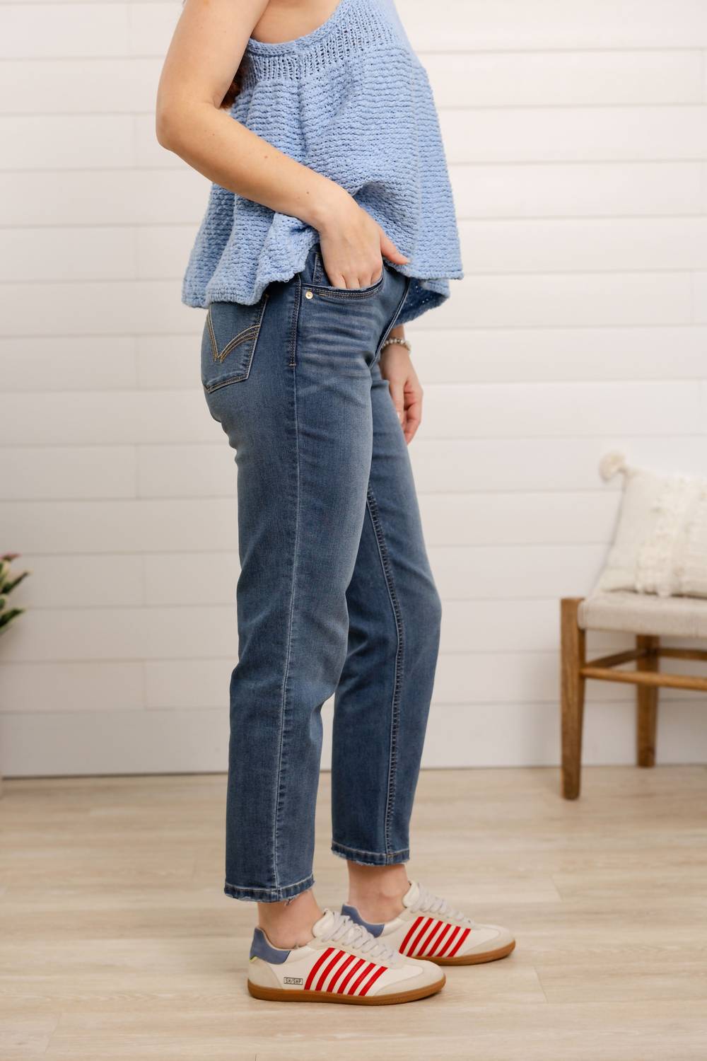 Highrise Slim Straight Jeans