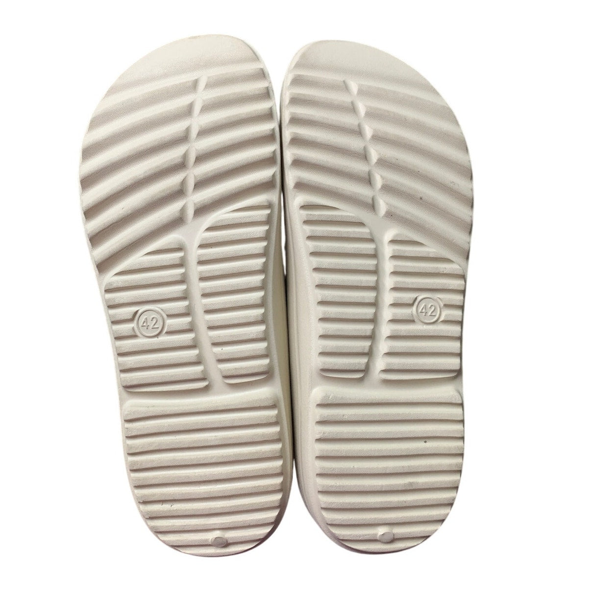 Shevalues Womens Size 11.5 Cream Thong Orthopedic Arch Support Sandal Shoes