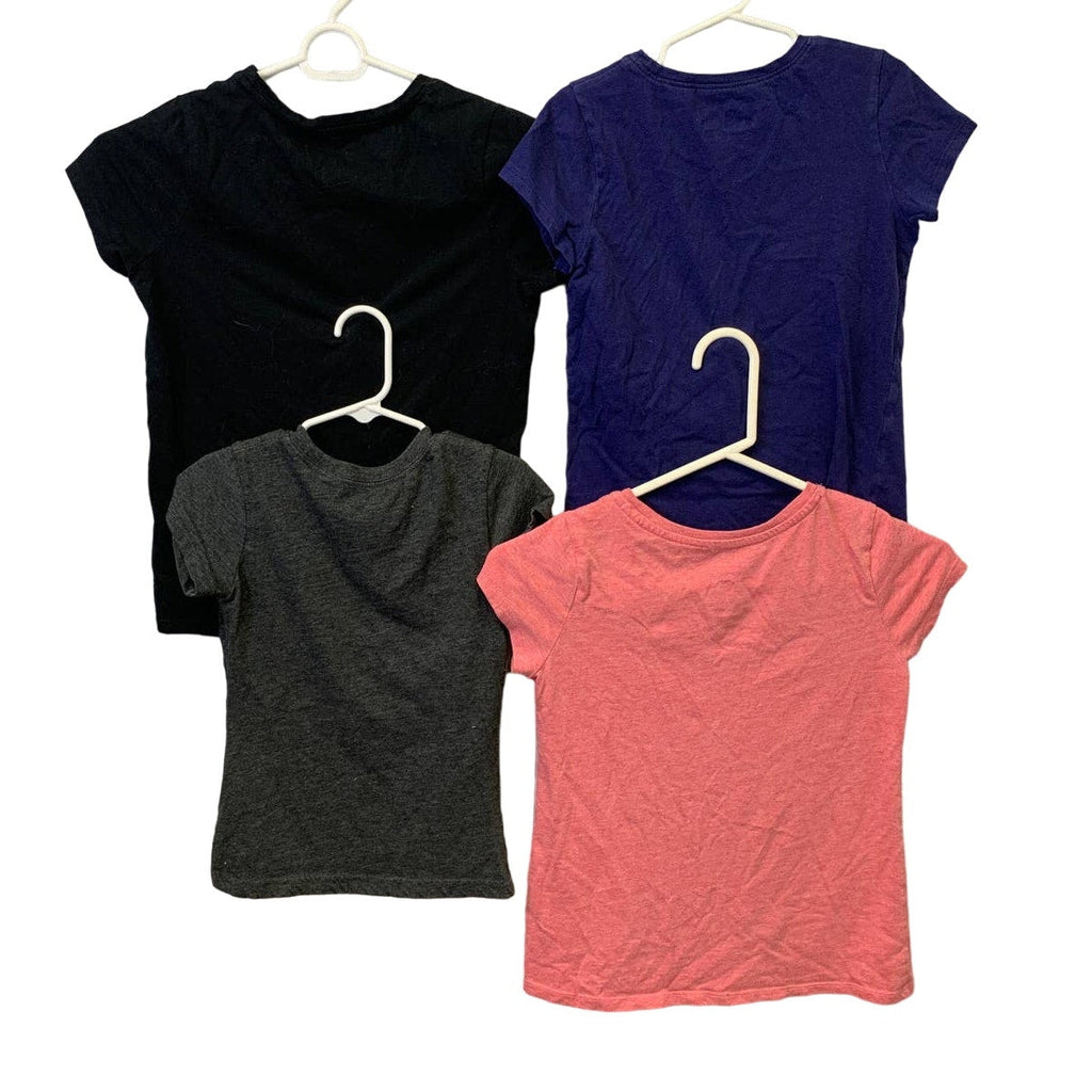 Lot of 4 Girls Medium 7/8 Short Sleeve Summer Tee Shirt Lot Cat & Jack Evy