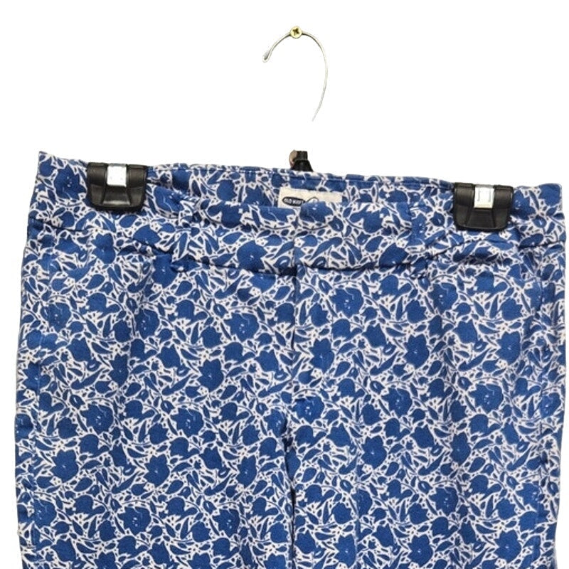 Old Navy Womens 8 Pixie Stretch Cotton Floral Latch & Eye Jeans w Faux Pockets