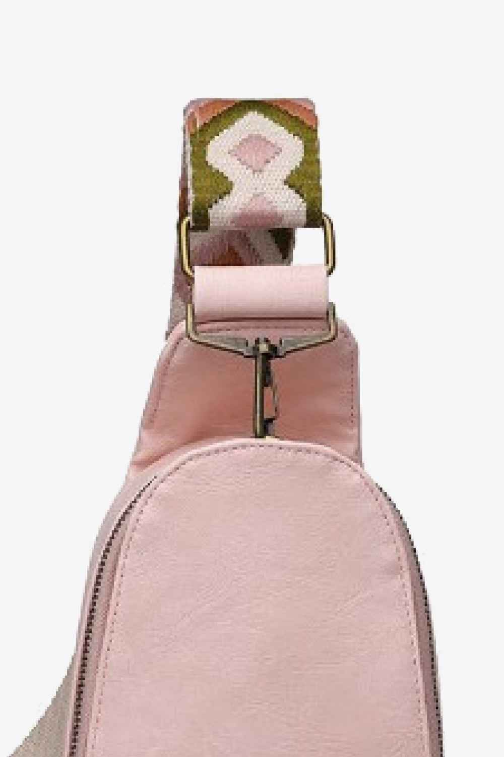 Random Pattern Adjustable Strap : Leather Sling Bag