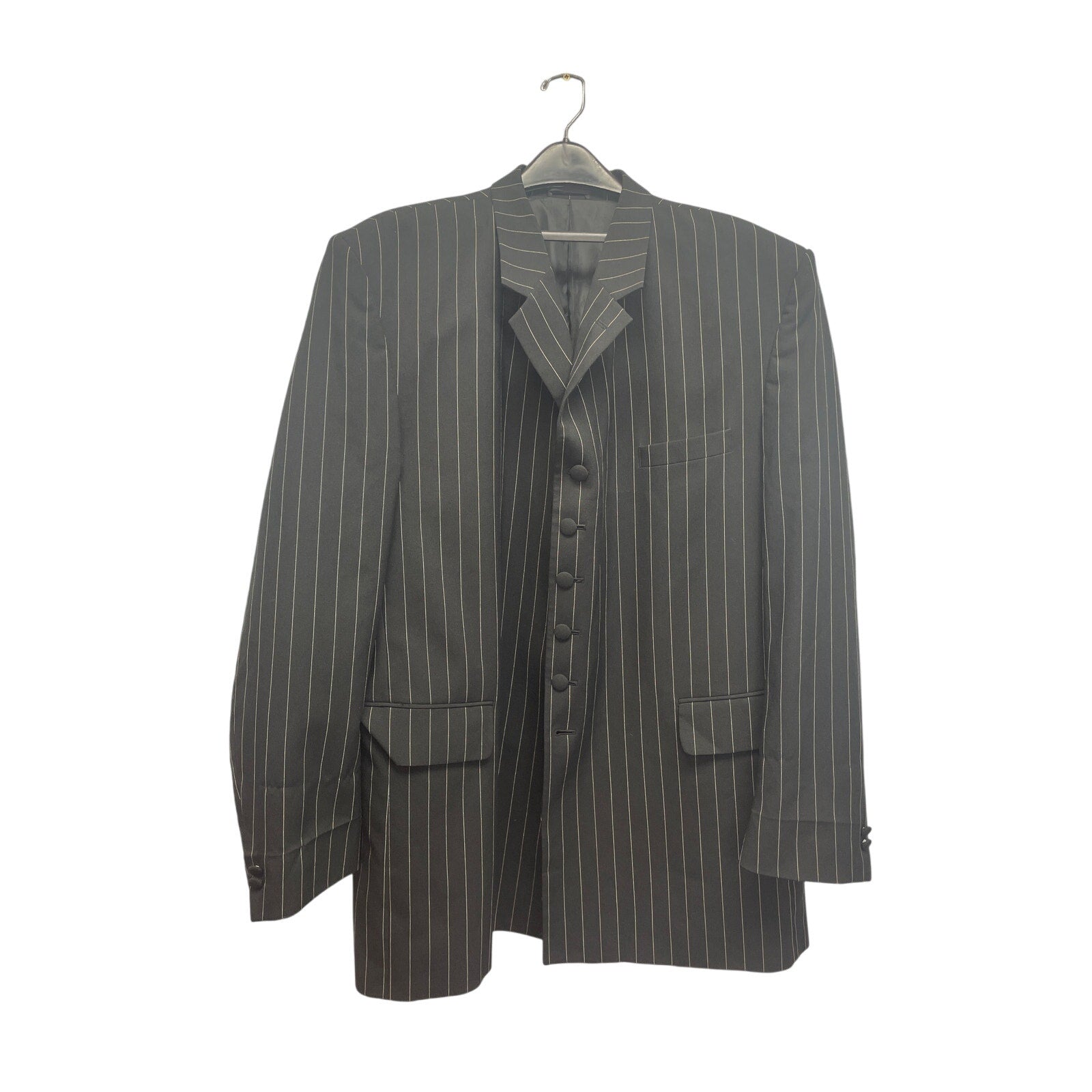 Luighi Balini Mens 50 Long 100% Polyester 6-Button Suit Jack w Matching Pants