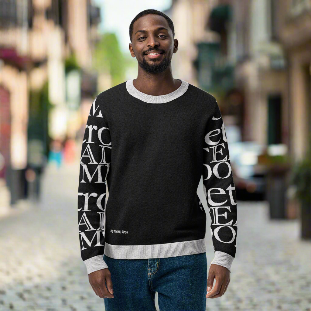 Detroit Steady Boomin Crew Neck Sweater | Premium Knitted Detroit Apparel