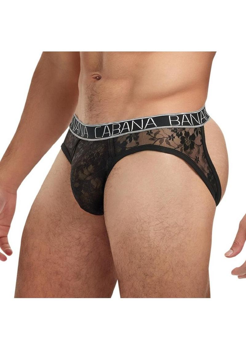 Banana Cabana Lace Nights Open Back Brief