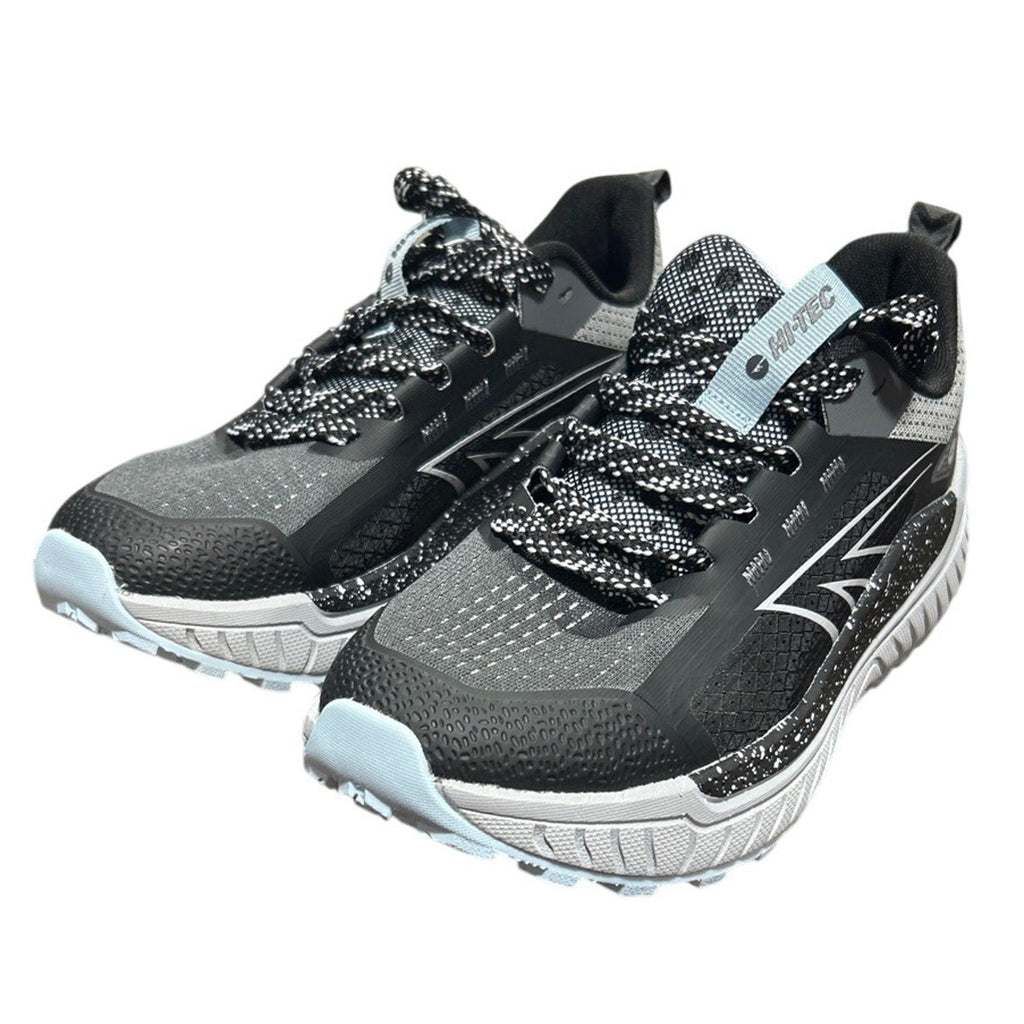Hi-Tec Womens Size 7 Black Gray Spotted Lace Up Comfort Athletic Tennis Shoes