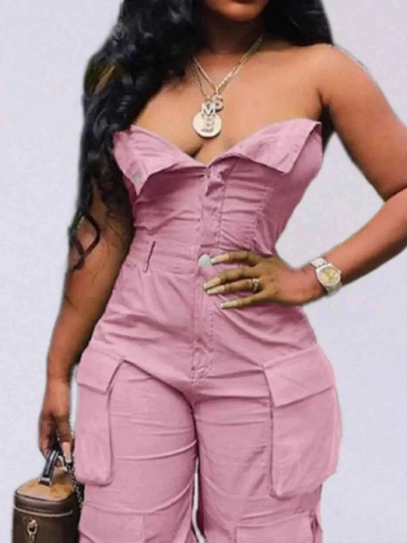 Tube Snap Down : Cargo Jumpsuit
