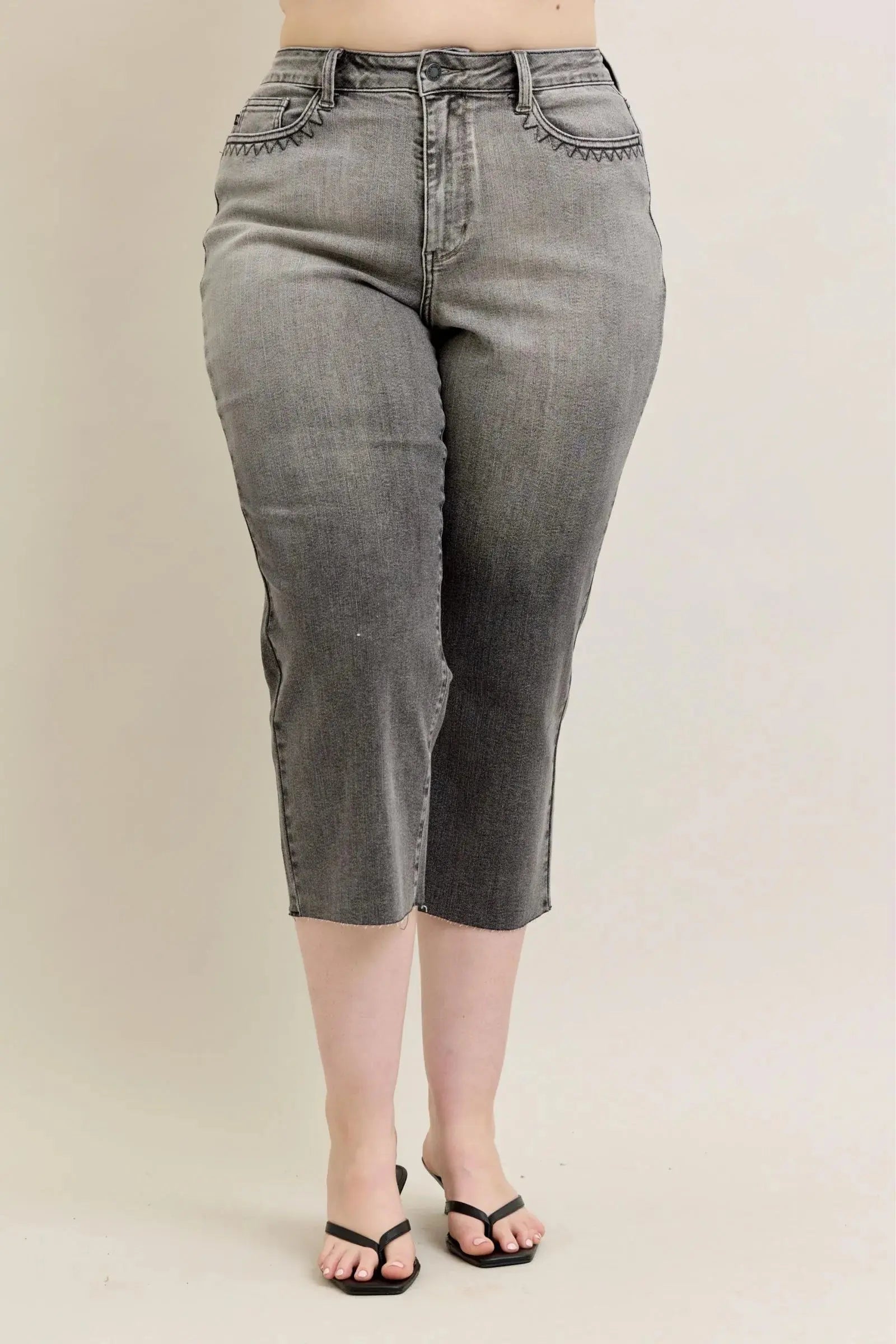 Judy Blue Jeans - Full Size Wide Leg Capris Jeans