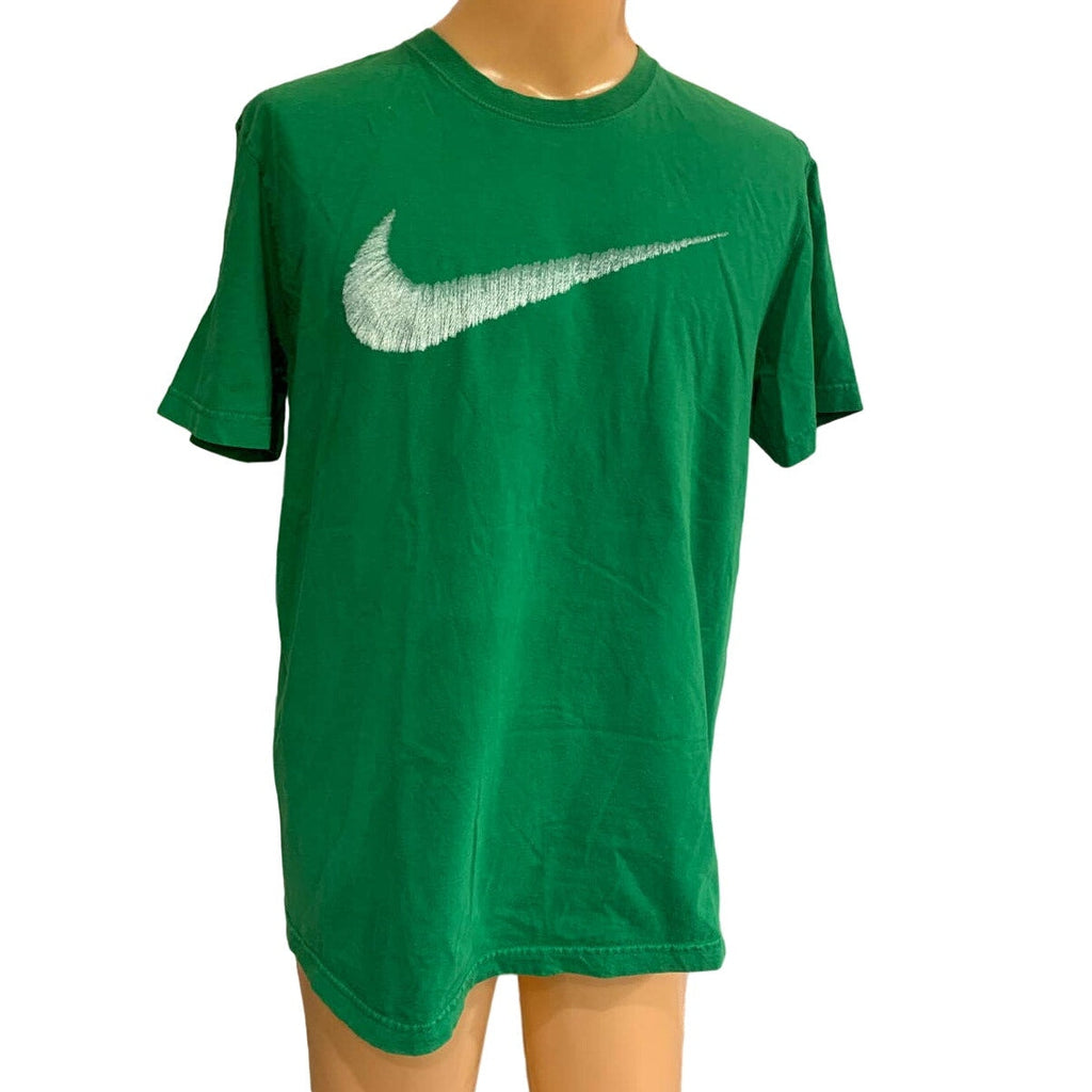 Nike XL 100% Cotton Mens Short Sleeve Standard Fit Large Swoosh Logo Tee Shirt