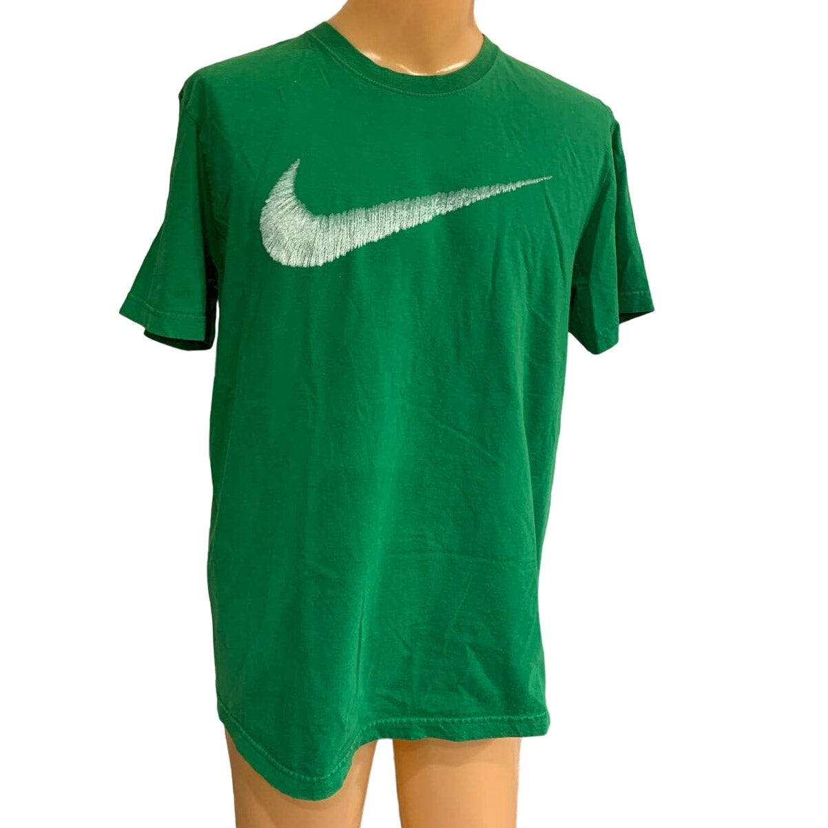 Nike XL 100% Cotton Mens Short Sleeve Standard Fit Large Swoosh Logo Tee Shirt
