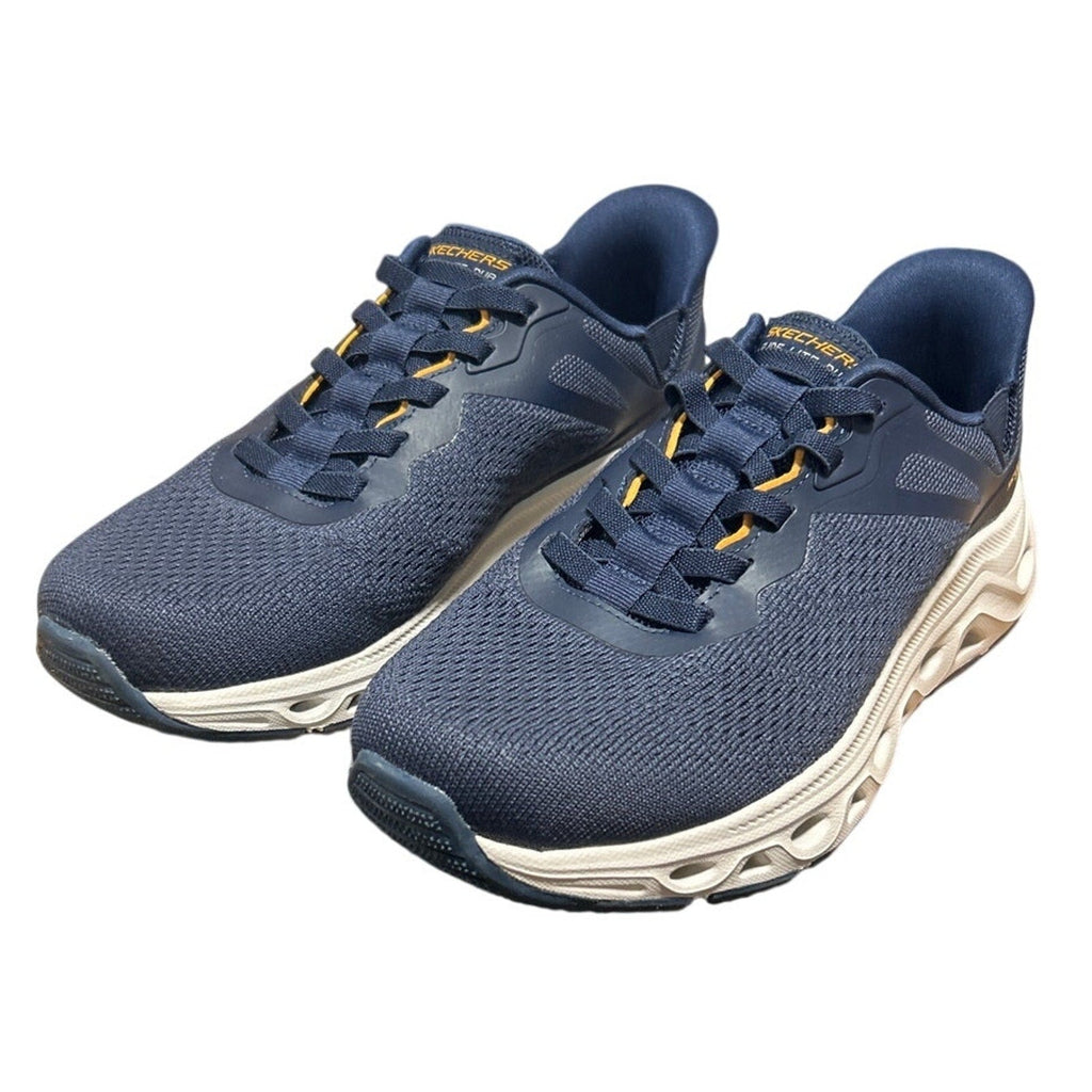Skechers Mens 10.5 Navy Blue Mesh Hands Free Swift Fit Slide On Athletic Shoes