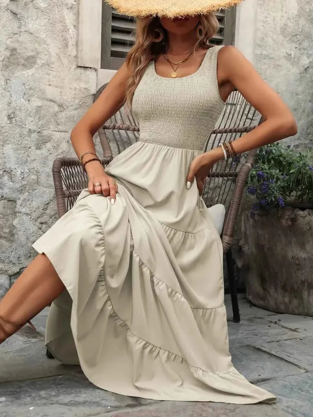 Ivy Lane Smocked Tank Dress - Sleeveless Charm
