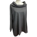 IN Studio Womens Plus Size 3X Long Sleeve Cowl Neck Flowy Cotton Blend Sweater