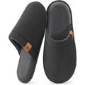 New VeraCosy Mens 13/14 Gray Corduroy Soft Comfort Memory Foam House Slippers