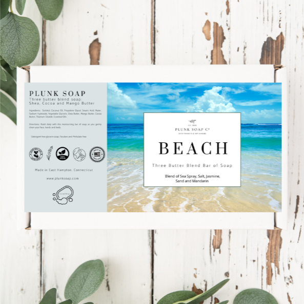 Beach Scented Artisian Bar of Soap with Shea Butter, Mango Butter and Coco Butter