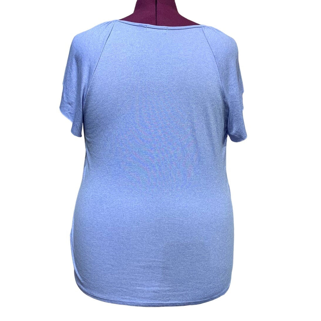 Elementz 2X Cap Sleeve Diagonal Ruffle Polyester Blend Stretchy Tank Top Blouse