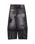Black Repaired Selvedge Denim