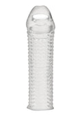 Blue Line Clear Textured Penis Enhancing Sleeve Extension
