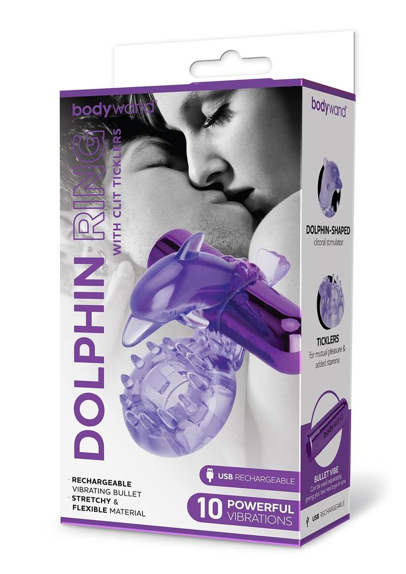 Bodywand Rechargeable Dolphin Ring W/ Ticklers