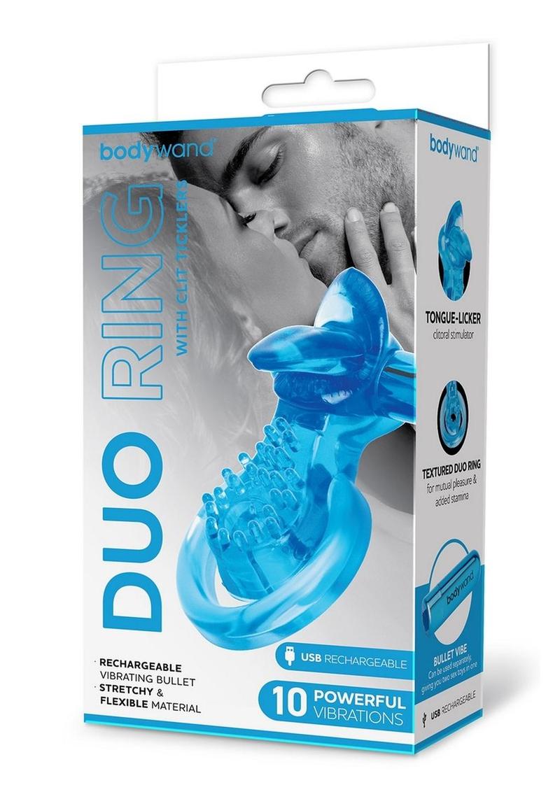 Bodywand Rechargeable Silicone Duo Ring with Clit Tickler