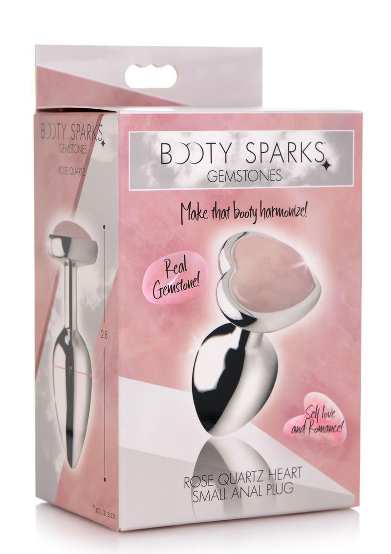 Booty Sparks Gemstones Rose Quartz Heart Anal Plug